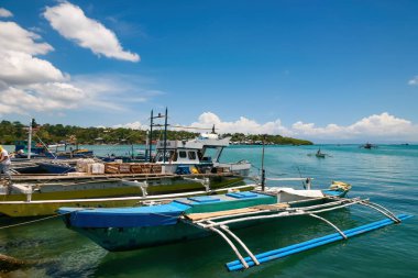 Bohol sahil şeridine renkli tekneler yanaştı