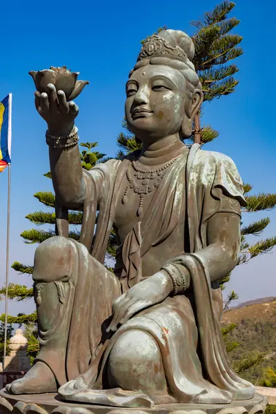 Hong Kong 'daki Lantau Adası' ndaki 34 metre yüksekliğindeki Tian Tan Buddha heykelinin altı heykelinden biri..