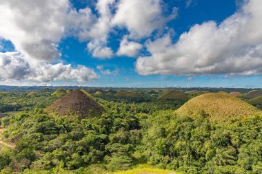 Filipinlerdeki Çikolata Tepeleri, doğa manzarası, hava manzarası 
