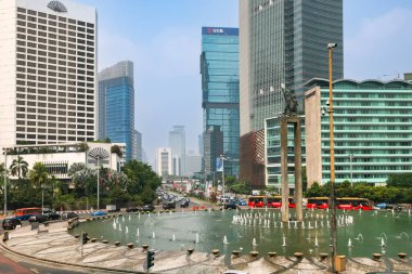 Selamat Datang Anıtı, Bundaran HI olarak da bilinir, Endonezya 'nın başkenti Cakarta' da bulunmaktadır.. 