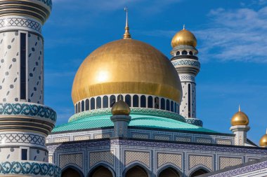 Brunei Darussalam, Bandar Seri Begawan - 17 Mart 2018: Jame 'Asr Hassanil Bolkiah Camii, Brunei' nin en önemli camilerinden biri.