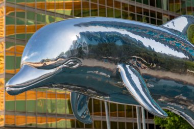 Hong Kong Çin Asya Jan 14, 2018 Modern Kowloon heykel ve mimarisi