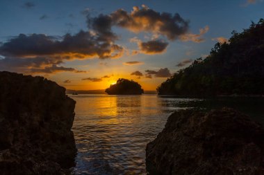 Güney Leyte, Filipinler 'de dramatik gün batımı
