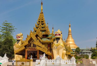 Shwedagon Pagoda Myanmar, Altın Budist Tapınağı, Yangon Tazaung Çin