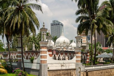 Kuala Lumpur, Malezya 'daki Jamek Camii (Mescidi Jamek Sultan Abdul Samad)