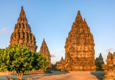 Prambanan Tapınağı Endonezya UNESCO Dünya Mirası Alanı Antik Hindu Mimari Java Seyahati