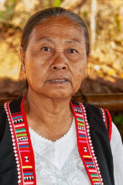 Hill Kabileleri, Chiang Rai, Tayland - 23 Ocak 2007: Lahu Tepesi kabilesinin Kadını.