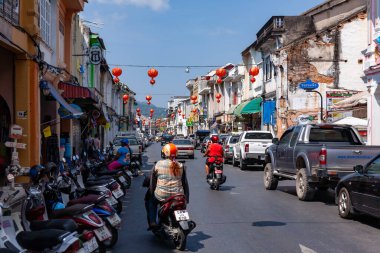 Thalang Yolu, Phuket Old Town, Tayland 'da merkez bir cadde.. 