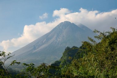 View of Mount Merapi, one of the most active volcanoes in Indonesia.