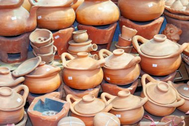 Asya, Tayland, Ayutthaya, markette çömlek pişirme