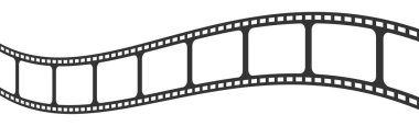 Film şeridi geçmişi. Retro fotoğraf, sinema veya film çerçeveleri 35 mm. Vektör izole edildi