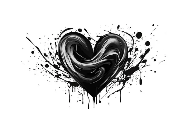 Любовь Винтажное Сердце Изолированы Белом Фоне Векторная Изолированная Иллюстрация Лицензионные Стоковые Иллюстрации