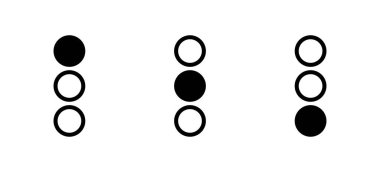 Menü ve ayarlar için üç nokta. Sosyal medya simgelerini ayarla. Vektör