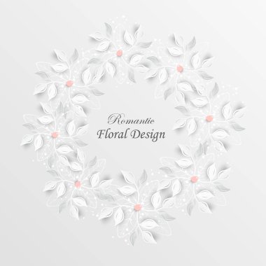 Kağıt çiçek. Beyaz gül kağıttan kesilmiş. Düğün süslemeleri. Dekoratif gelin buketi, izole çiçek tasarım öğeleri. Tebrik kartı şablonu, boş çiçek duvar dekorasyonu. Arka plan.