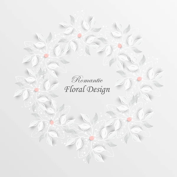 Flor Papel Rosas Brancas Cortadas Papel Decorações Casamento Buquê Nupcial — Vetor de Stock