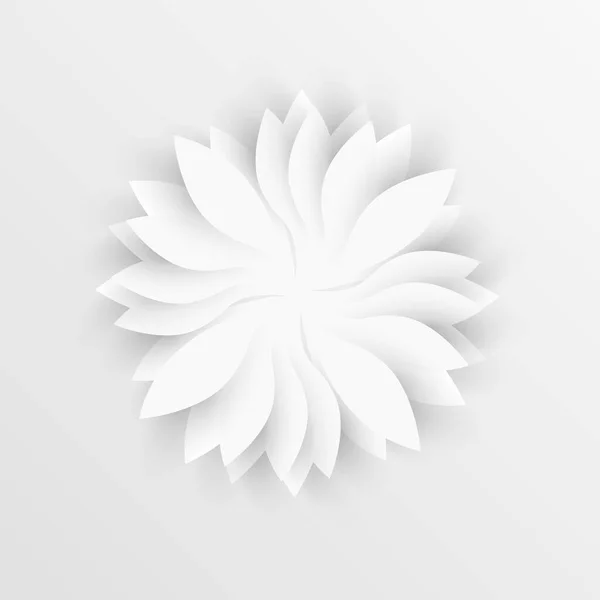 Паперова Квітка Білі Троянди Вирізані Паперу Весільні Прикраси Декоративний Весільний — стоковий вектор