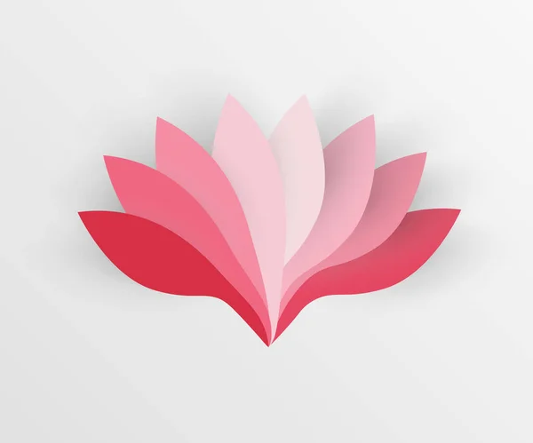 Une Fleur Papier Lotus Coloré Coupé Partir Papier Décorations Mariage — Image vectorielle