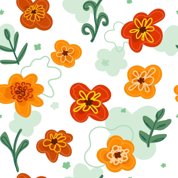 Цветочный Графический Дизайн Бесшовный Узор Виде Маленького Цветка Красивый Цветочный — стоковый вектор