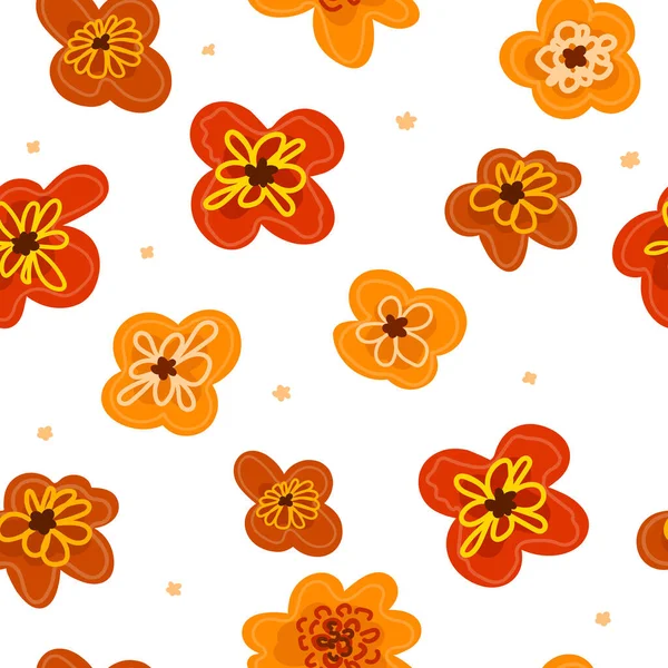 Цветочный Графический Дизайн Бесшовный Узор Виде Маленького Цветка Красивый Цветочный — стоковый вектор