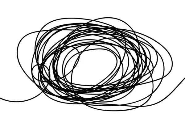 Scribble Sketsa Corat Coret Tangan Yang Kacau Dari Lingkaran Obyek - Stok Vektor