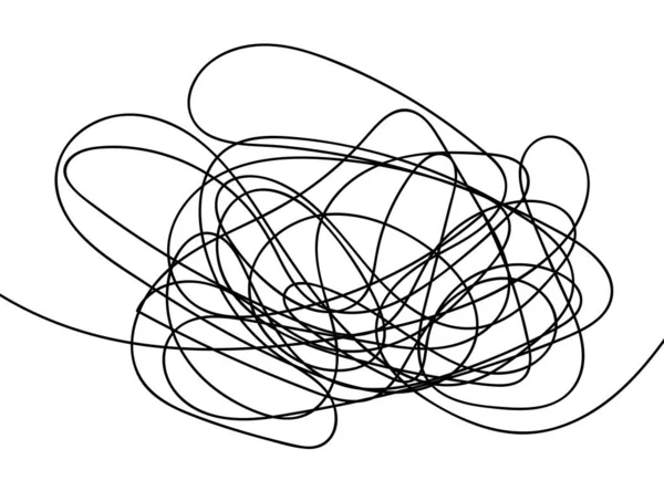 Scribble Croquis Chaotique Dessiné Main Cercle Objets Avec Début Fin — Image vectorielle