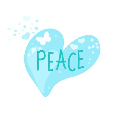 Uluslararası Barış Günü. Kuş, küre, çiçekler, kalp sürekli çizim. Sevgi, huzur ve şefkat kavramı. Mesaj at. Vektör web pankartı, illüstrasyon, poster, sosyal medya için kartpostal, ağ oluşturma.