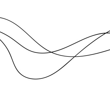 İnce çizgi dalgalı soyut vektör arkaplanı. Eğimli dalga. Çizgi çizgili grafik şablonu. Vektör illüstrasyonu.