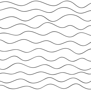 İnce çizgi dalgalı soyut vektör arkaplanı. Eğimli dalga. Çizgi çizgili grafik şablonu. Vektör 