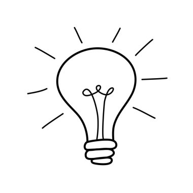 Düzenlenebilir felçli ampul sürekli çizgi vektör çizimi. İş fikri, beyin fırtınası ya da elektrik konsepti için tek sıra ampul sanatı. Basit el çizimi ana hatları 