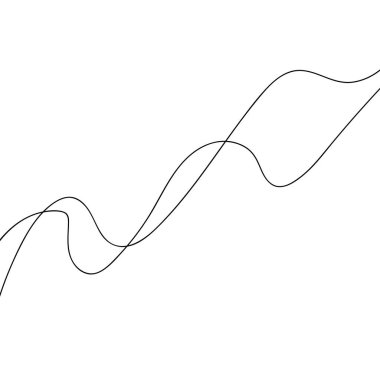 İnce çizgi dalgalı soyut vektör arkaplanı. Eğimli dalga. Çizgi çizgili grafik şablonu. Vektör illüstrasyonu.