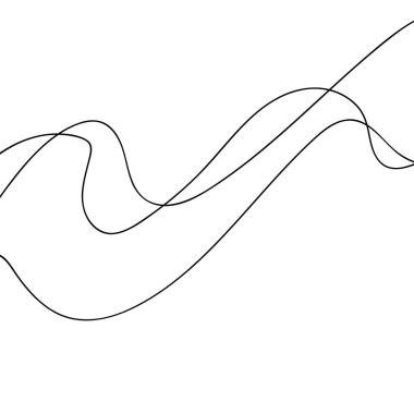 İnce çizgi dalgalı soyut vektör arkaplanı. Eğimli dalga. Çizgi çizgili grafik şablonu. Vektör illüstrasyonu.