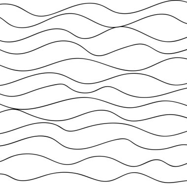 İnce çizgi dalgalı soyut vektör arkaplanı. Eğimli dalga. Çizgi çizgili grafik şablonu. Vektör illüstrasyonu.