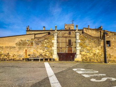 Ancient spanish village Madremanya in the region of El Girones, Spain clipart