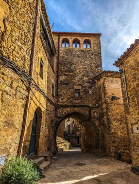 Ancient spanish village Madremanya in the region of El Girones, Spain clipart