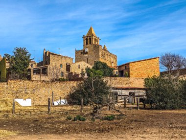 Ancient spanish village Madremanya in the region of El Girones, Spain clipart