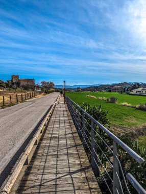 Ancient spanish village Madremanya in the region of El Girones, Spain clipart