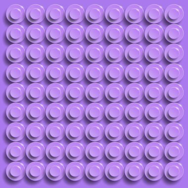 Lego vector background. Perfect vector background of closeup plastic gloss construction block. Violet . Violet plastic construction plate. 3d vector background from building bricks. Fuchsia Bricks background