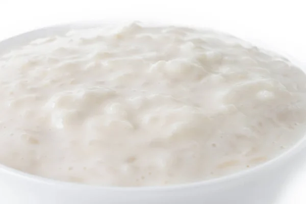Riz Lait Arroz Con Leche Pouding Riz Dans Bol Blanc — Photo