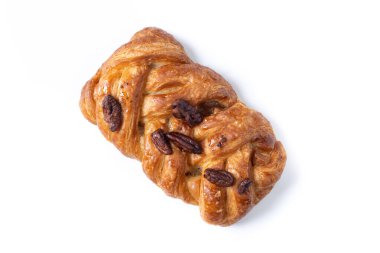 Beyaz arka plan üzerinde izole üzümlü puf böreği