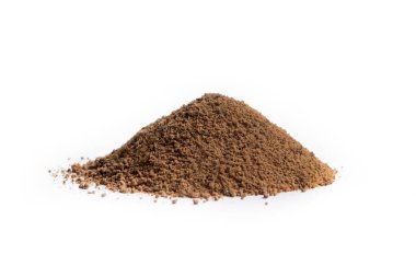 Beyaz arkaplanda izole edilmiş hindistan cevizi palmiyesi şekeri