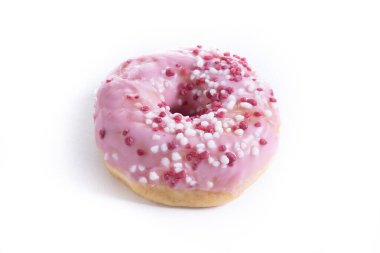 Tatlı çörek beyaz arka plan üzerinde izole sırlı