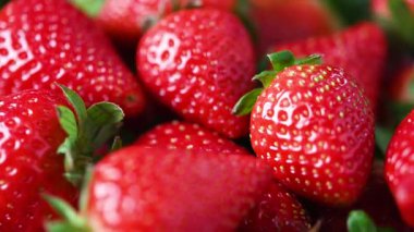 Taze çilek arka planı. Kapat.