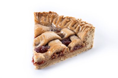  Kafes kabuğu ve guava dolgulu bir dilim Pastafrola turtası. Bu geleneksel tatlı, Arjantin, Uruguay, Paraguay ve Küba 'da (