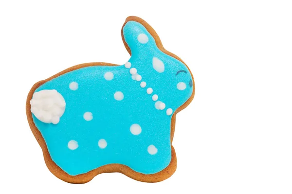 复活节的糖果 蓝兔形式的姜饼 — 图库照片