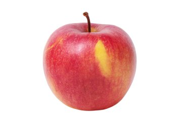 Olgun kırmızı elma beyaz üzerine izole edilir. Meyve, vitamin. Sağlıklı Yeme.