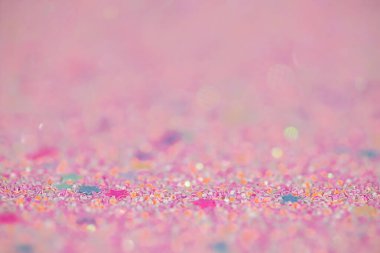 Yıldızlı pembe arka plan. Karışık arkaplan, ana kısım odaklı değil ve ince odak kısmı.