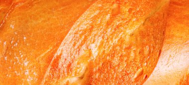 Bir bagetin arka plan pankart boyutu olarak makro fotoğrafı