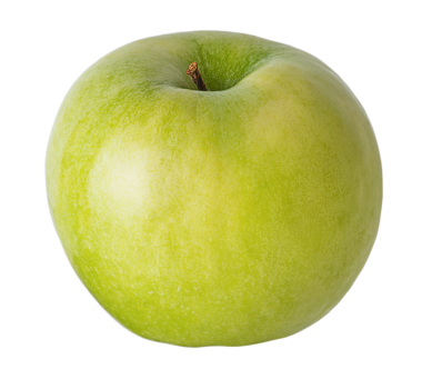 Yeşil Elma beyaz arkaplanda izole edildi.