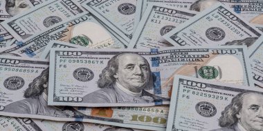 Arka plan makro fotoğrafı olarak para dolar banknotları