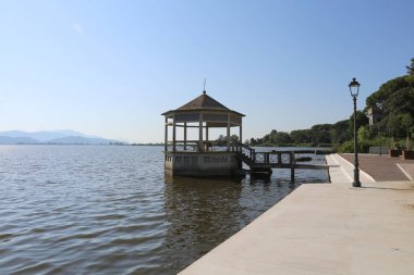 Lake Massaciuccoli, in the sunlight clipart